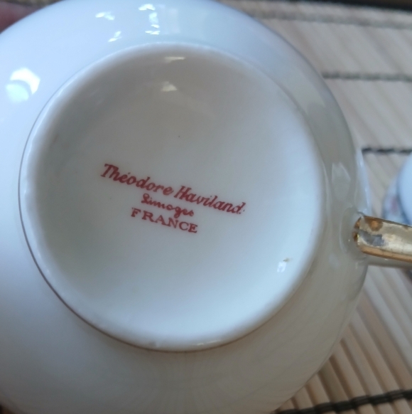 Theodore Haviland French Limoges Troy Schleiger Tea Cups Set Of 2- EUC - Picture 7 of 14